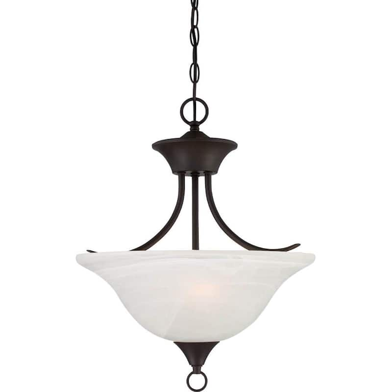 Trinidad 2-Light Antique Bronze Pendant/Semi Flush-Mount Light