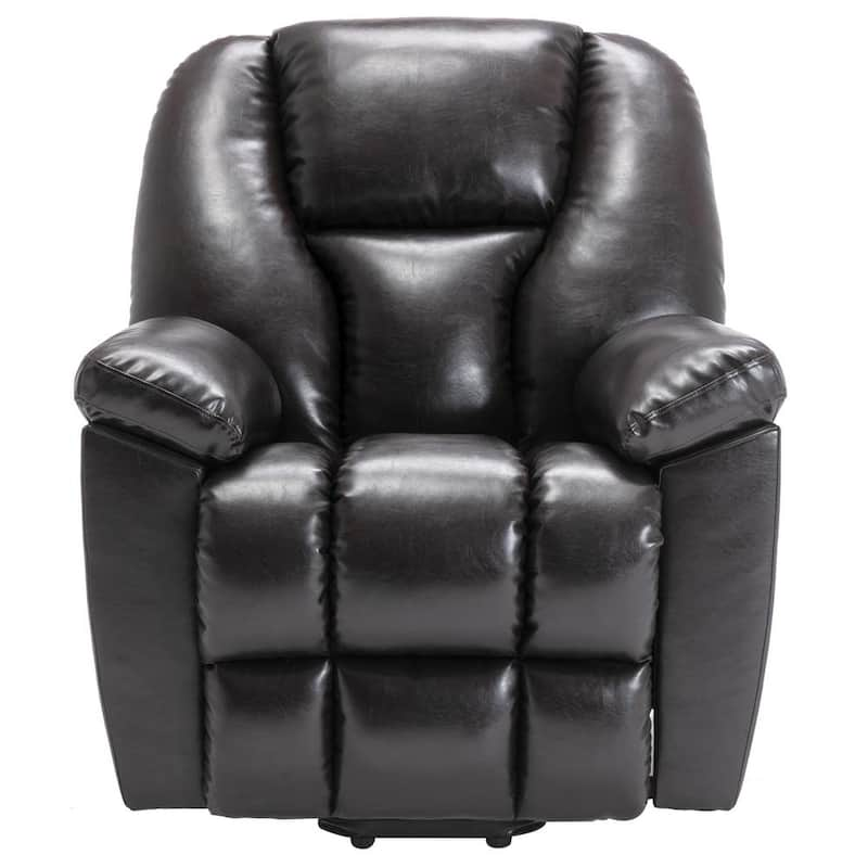 Sonora Black PU Leather Power Lift Recliner Chair with Adjustable Massage with Heat Function