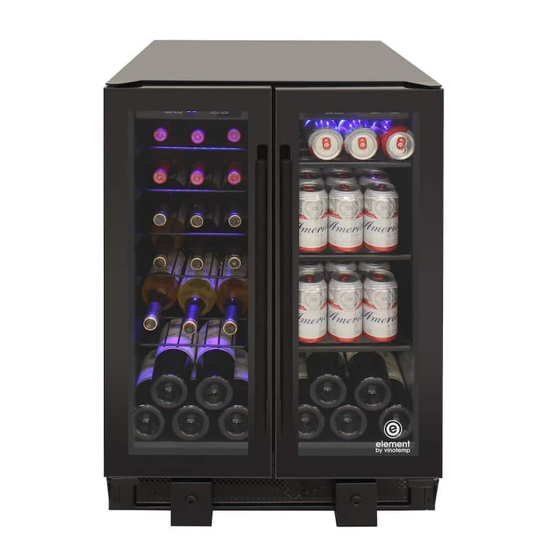 Touch Screen 23.63 in. 24-Bottle Wine and 58-Can Beverage Cooler