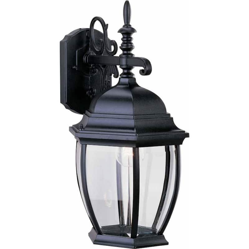 1-Light Black Outdoor Wall Sconce