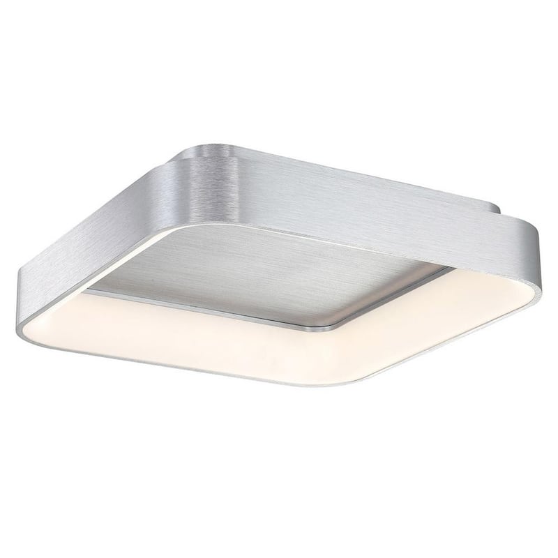 Tetris 24 in. 1-Light 3000K Brushed Aluminum LED Flush Mount