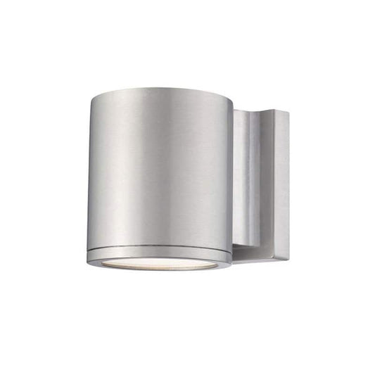 Tube 1-Light Brushed Aluminum ENERGY STAR LED Indoor or Outdoor Wall Cylinder Light