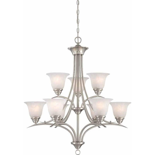 Trinidad 9-Light Brushed Nickel Chandelier