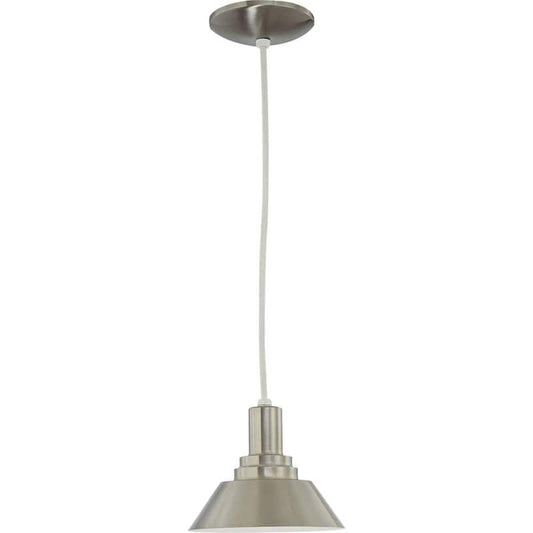 1-Light Brushed Nickel Interior Pendant