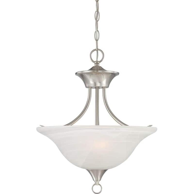 Trinidad 2-Light Brushed Nickel Pendant/Semi Flush-Mount Light