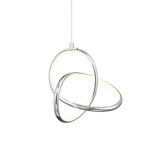 Vornado 125-Watt Equivalent Integrated LED Chrome Mini Pendant with Acrylic Shade