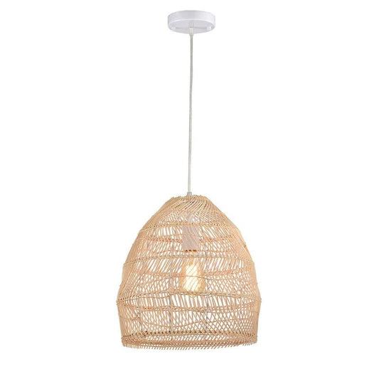 Theo 64 in. 1-Light Indoor Cream Pendant Light with Light Kit