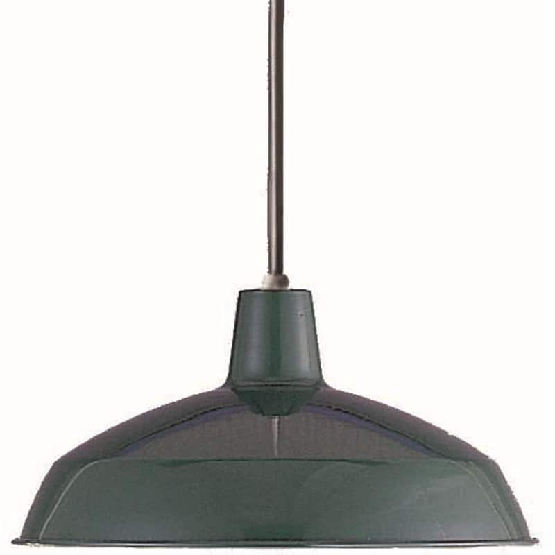 1-Light Dark Green Interior Pendant