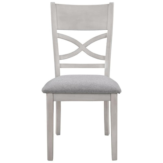 Via 38 in. Gray 4-Piece Kitchen Dining Upholstered Chairs