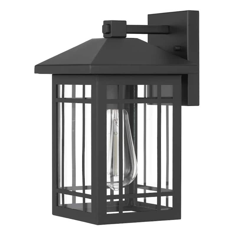 Timberlake 1-Light Matte Black Painted Outdoor Wall Lantern Sconce