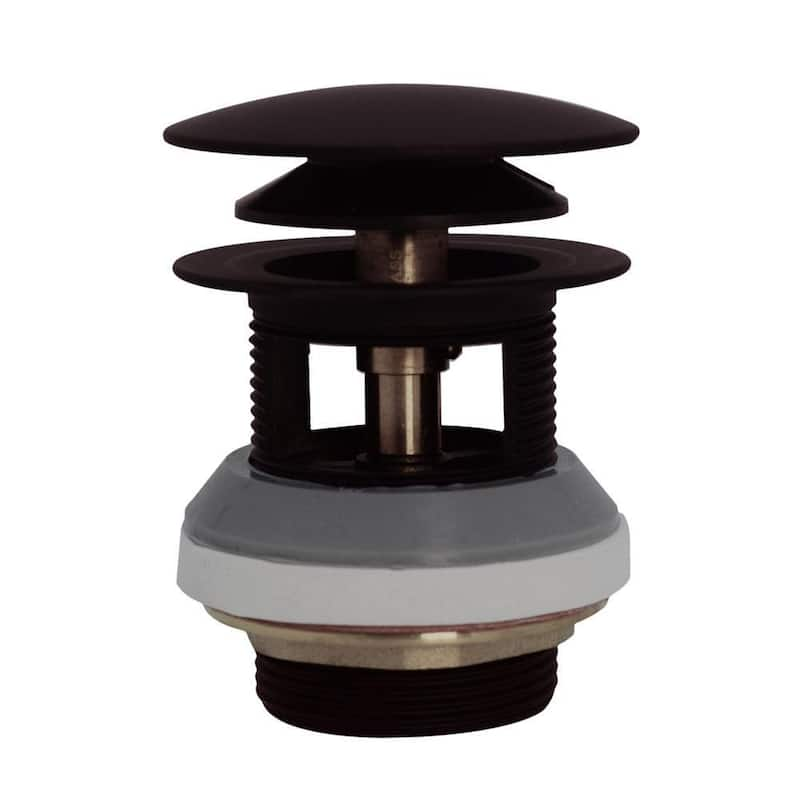 1-1/2 in. NPSM Integrated Overflow Round Tip-Toe Bath Drain in Oil Rubbed Bronze