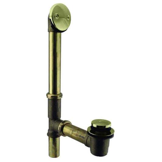 Tip-Toe Bath Waste - 14 in. Make-Up, 20 Gal. Tubing, Polished Brass