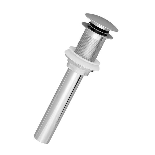 Tip-Toe Stopper Lavatory Drain without Overflow, Polished Chrome