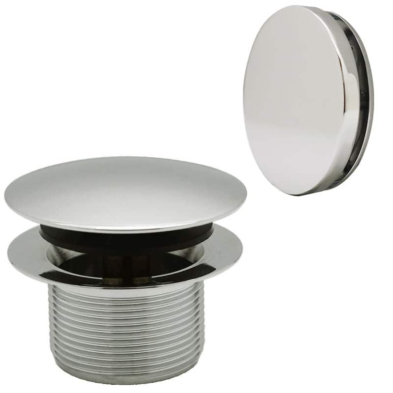 1-1/2 in. NPSM Coarse Thread Mushroom Tip-Toe Bathtub Drain with Illusionary Overflow Faceplate, Polished Nickel