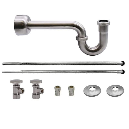 Standard Pedestal Lavatory Supply Kit, Satin Nickel