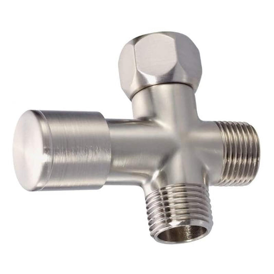 1/2 in. IPS Shower Arm Diverter Valve for Hand Held Showerhead and Fixed Spray Heads, Satin Nickel