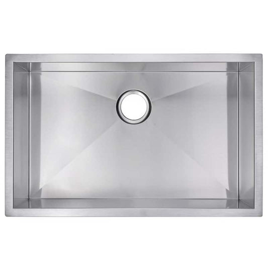 Undermount Stainless Steel 30 in. Single Bowl Kitchen Sink in Satin