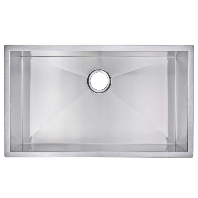 Undermount Stainless Steel 32 in. Single Bowl Kitchen Sink in Satin