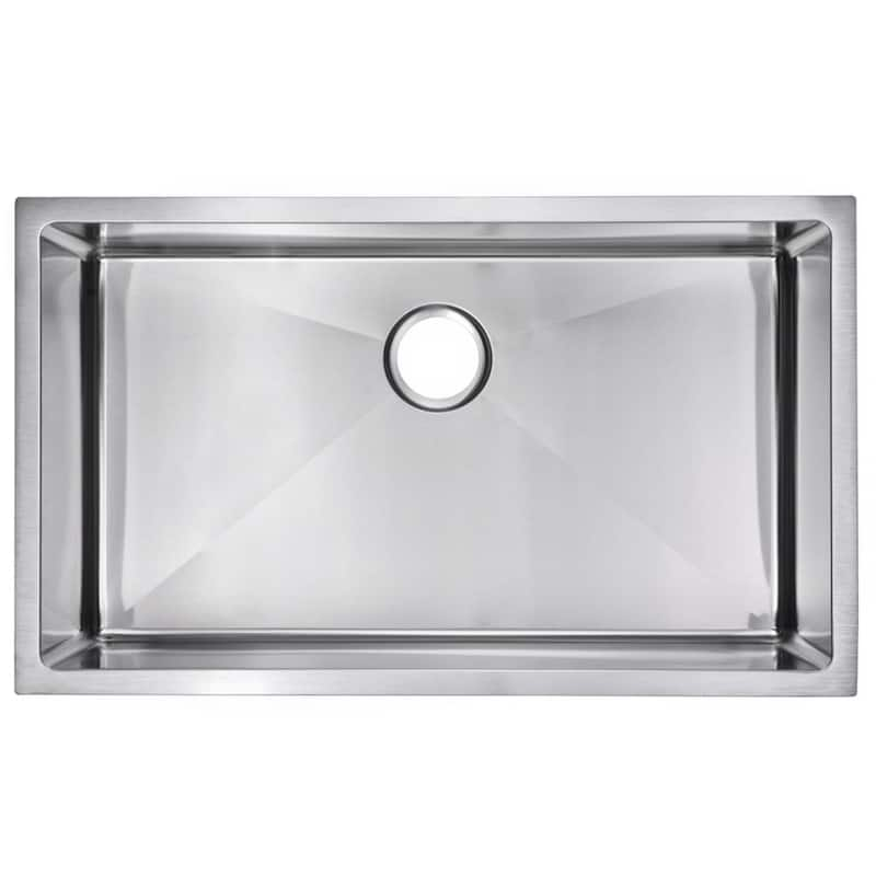 Undermount Stainless Steel 32 in. Single Bowl Kitchen Sink in Satin