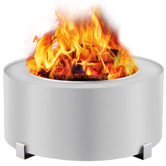 Stove Bonfire 26.7 in. Dia Stainless Steel Smokeless Fire Pit Double Wall Design Smokeless Fire Bowl for Picnic Camping