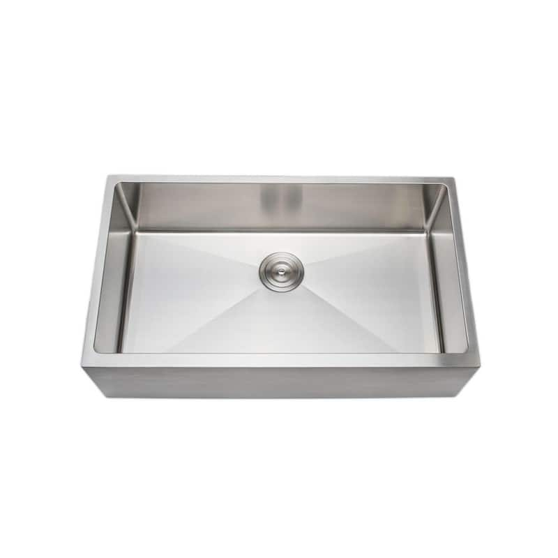 The Chef's Series Farmhouse Apron Front 33 in. Stainless Steel Handmade Single Bowl Kitchen Sink