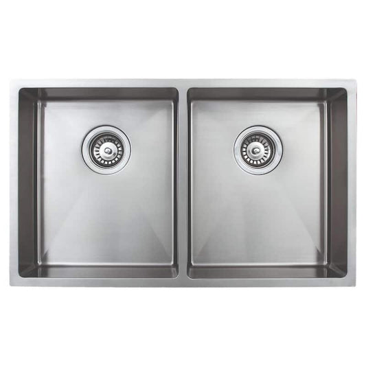 Specialty Series Stainless Steel 30 in. 50/50 Double Bowl Undermount Kitchen Sink Package