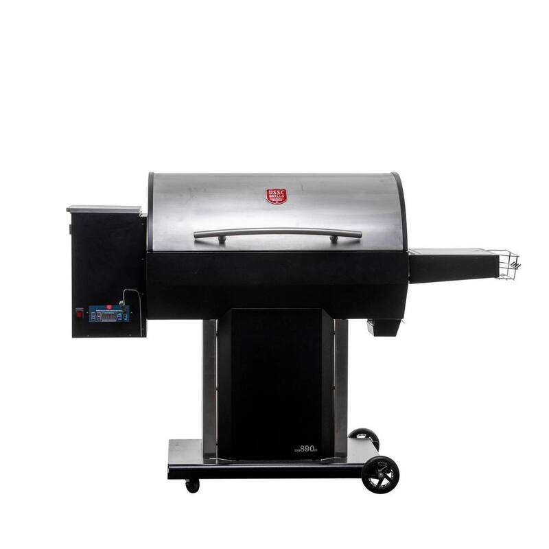 USG890SS Wood Pellet Grill Smoker in Stainless Steel with Searing Station