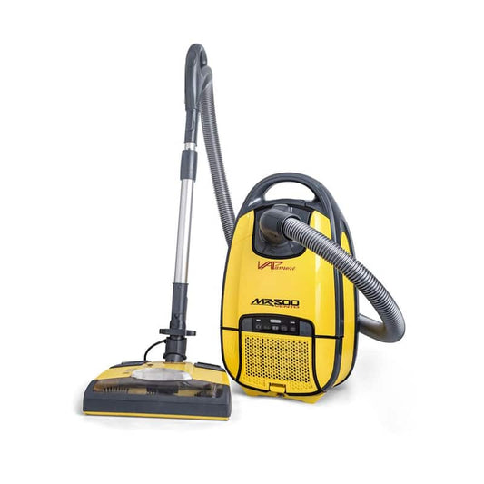 Vento Bagged Corded HEPA Filter Multisurface Cleaning Canister Vacuum - Yellow