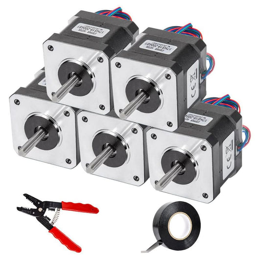 Stepper Motor 59Ncm High Torque Stepper Motor 2 Phase 1.8¡ã 2 Amp Stepping Motor for 3D Printer, 2.88-Volt (5-Pieces)