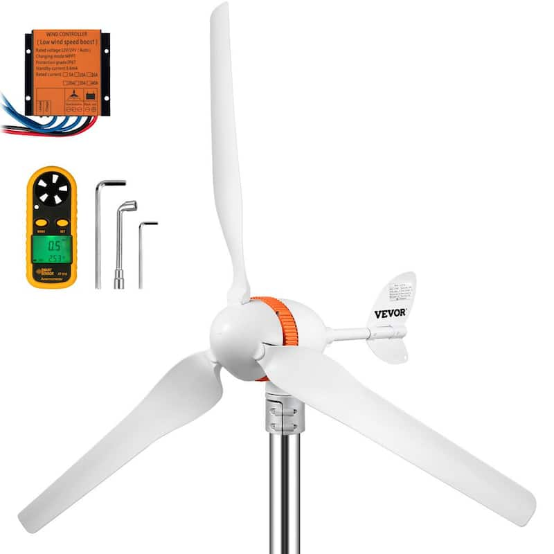 Wind Turbine Generator 400-Watt 12-Volt/AC Wind Turbine Kit 3 Blades Wind Power Generator with MPPT Controller