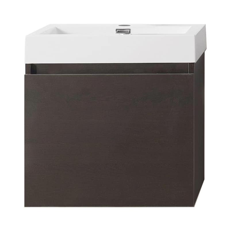 Zuri 23 in. W x 18 in. D x 22 in. H Single Sink Bath Vanity in Wenge with Polymarble Top