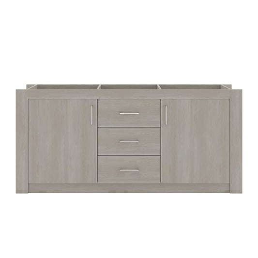 Tavian 60 in. W x 22 in. D x 33 in. H Double Sink Bath Vanity Cabinet without Top in Gray Oak