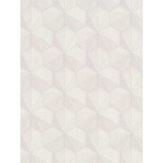 Tri-Hexagonal Cream Paper Strippable Roll (Covers 57 sq. ft.)