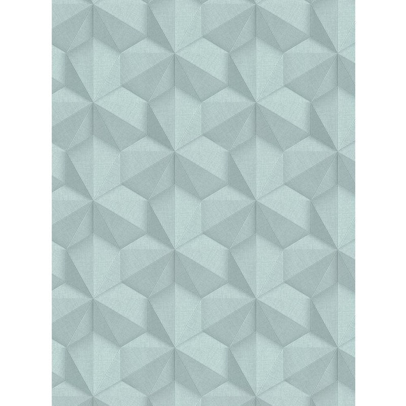 Tri-Hexagonal Wallpaper Blue Paper Strippable Roll (Covers 57 sq. ft.)