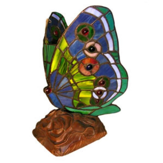 10 in. Butterfly Green Accent Lamp