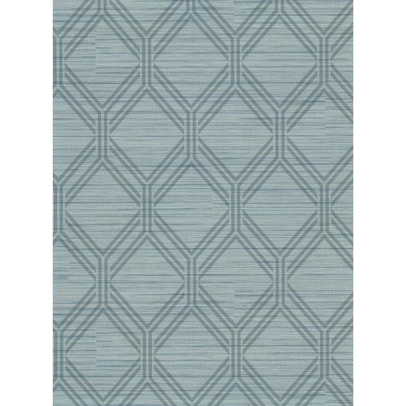 Vaughan Teal Geometric Teal Vinyl Strippable Roll (Covers 60.8 sq. ft.)