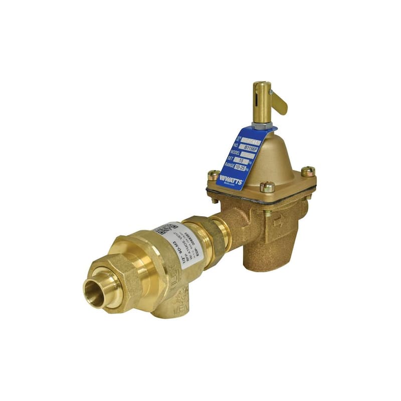 1/2 in. Bronze Combination Fill Valve and Backflow Preventer, Union Solder Inlet x Threaded Outlet Connections