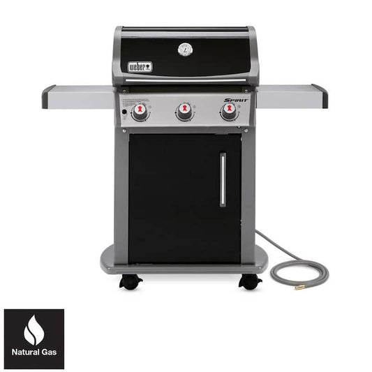 Spirit E-310 3-Burner Natural Gas Grill in Black with Built-In Thermometer