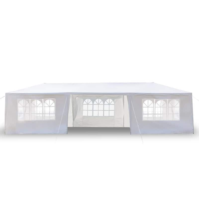 10 ft. x 30 ft. White Party Wedding Tent Canopy 7 Sidewall