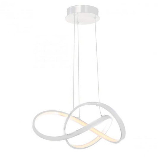 Vornado 20 in. 260-Watt Equivalent Integrated LED White Pendant with Composite Shade