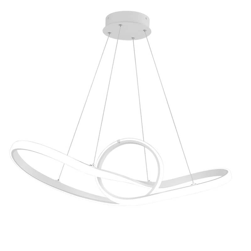 Vornado 25 in. 450-Watt Equivalent Integrated LED White Pendant with Composite Shade