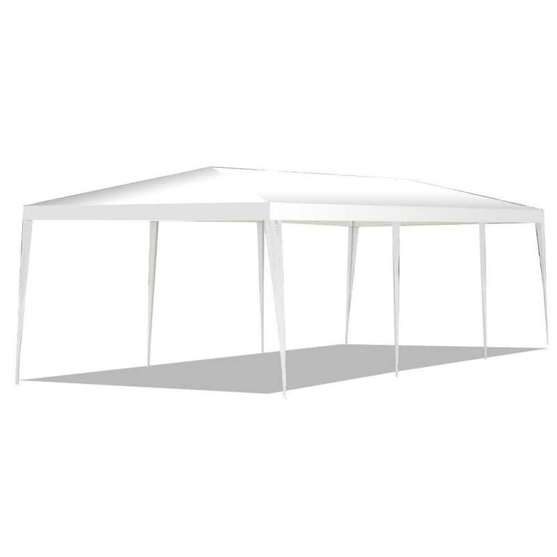 10 ft. x 30 ft. White Canopy Wedding Party with Side walls