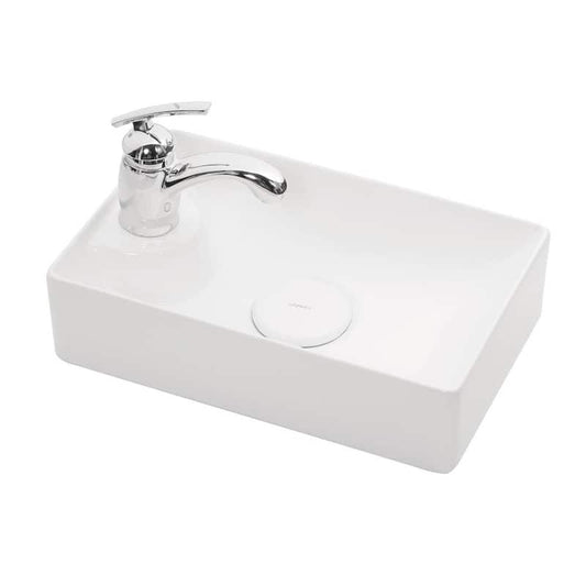 Vision 16042 Vessel Bathroom Sink in Gloss White