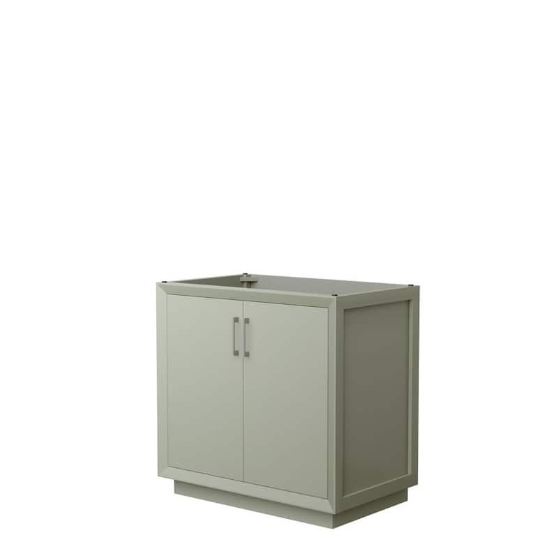 Strada 35.25 in. W x 21.75 in. D x 34.25 in. H Single Bath Vanity Cabinet without Top in Light Green