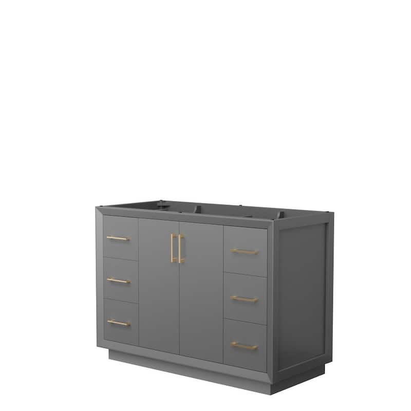 Strada 47.25 in. W x 21.75 in. D x 34.25 in. H Single Bath Vanity Cabinet without Top in Dark Gray