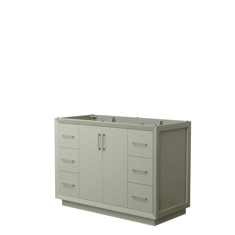 Strada 47.25 in. W x 21.75 in. D x 34.25 in. H Single Bath Vanity Cabinet without Top in Light Green